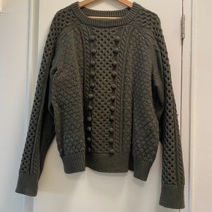 J. Crew Olive Fisherman’s Sweater